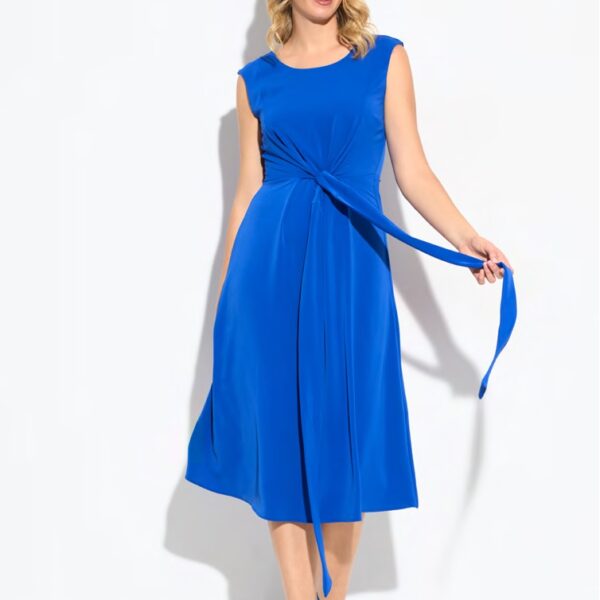 Vestido midi azul Chevió - Imagen 2