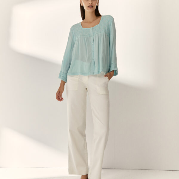 Blusa, camisa romántica Paz Torras