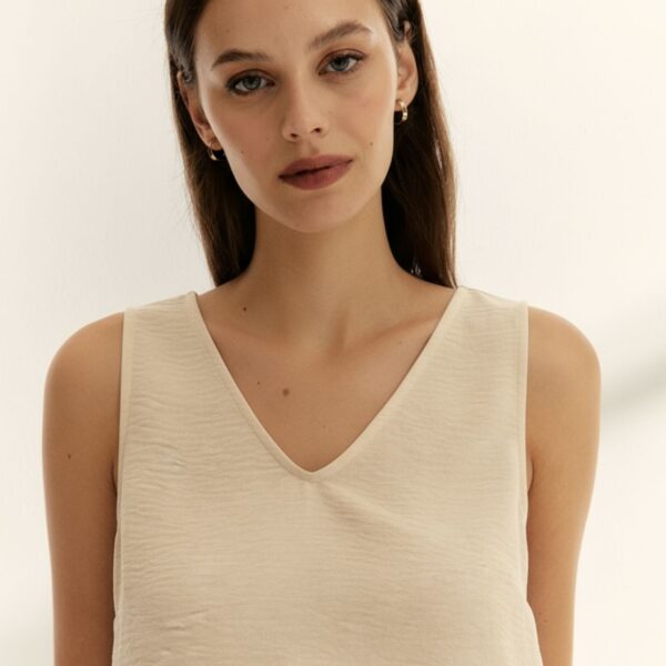 Blusa-chaleco sin manga Paz Torras - Imagen 4