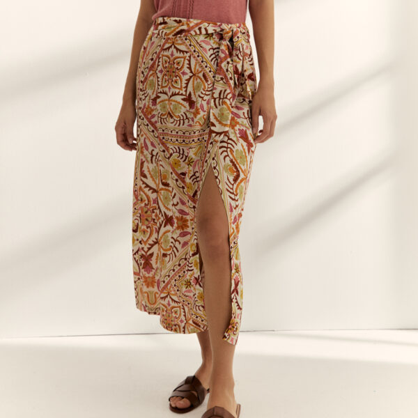 Falda midi estampada Paz Torras - Imagen 2