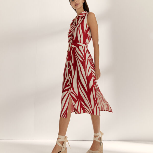 Vestido camisero estampado Paz Torras - Imagen 4