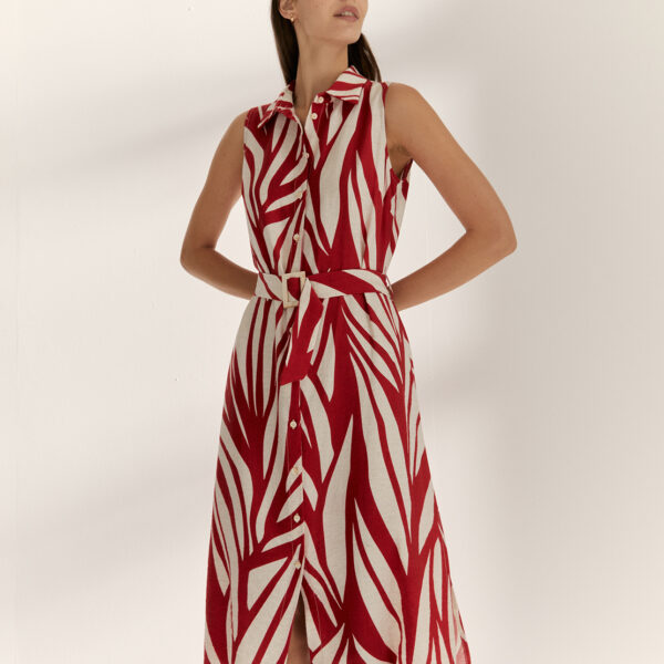 Vestido camisero estampado Paz Torras