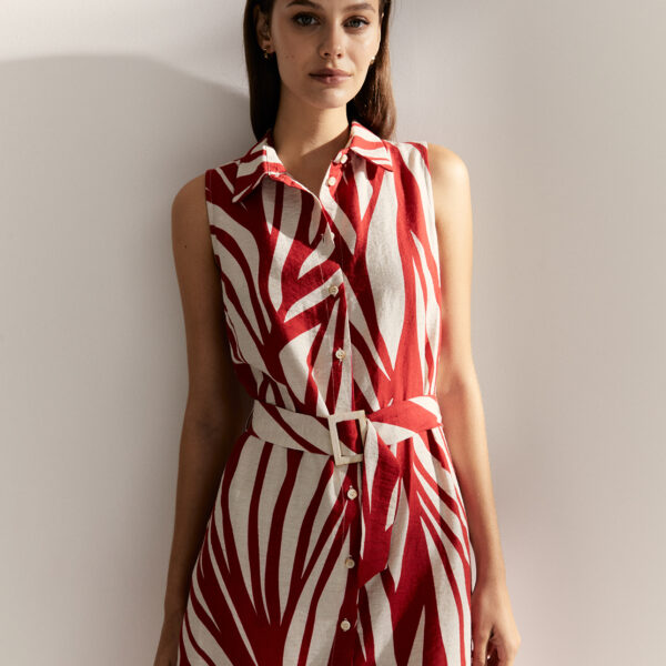 Vestido camisero estampado Paz Torras - Imagen 2