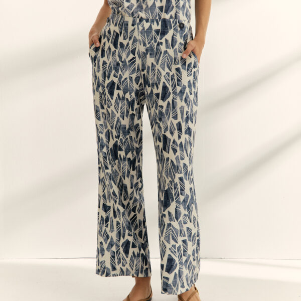 Pantalón estampado recto Paz Torras