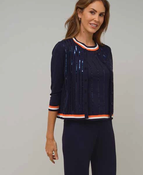 Chaqueta punto corta marino Scorzzo