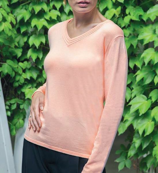 Jersey cuello pico liso Trípode