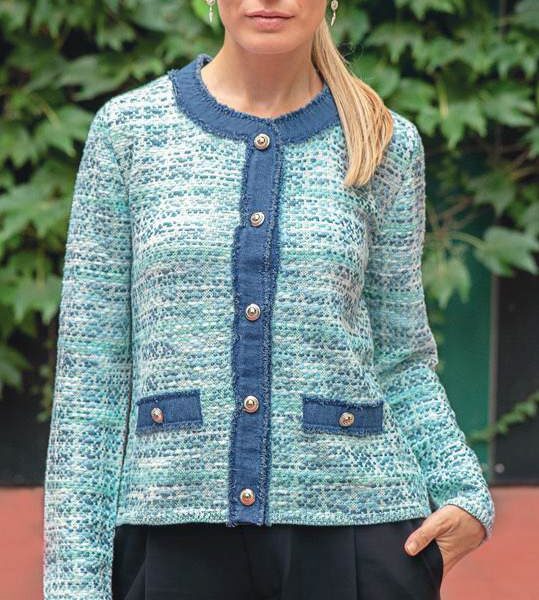 Chaqueta tipo Chanel Trípode