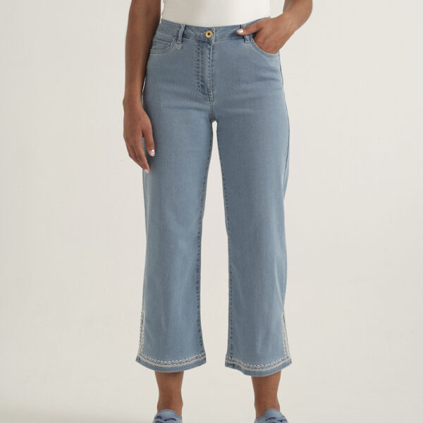 Pantalón vaquero tobillero ancho Azay