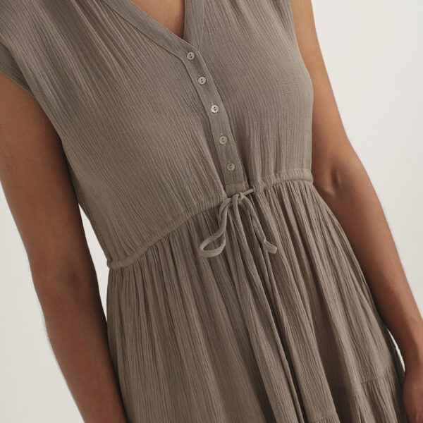 Vestido midi de corte imperio Azay - Imagen 2