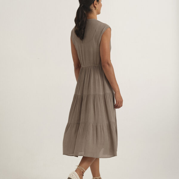 Vestido midi de corte imperio Azay - Imagen 3